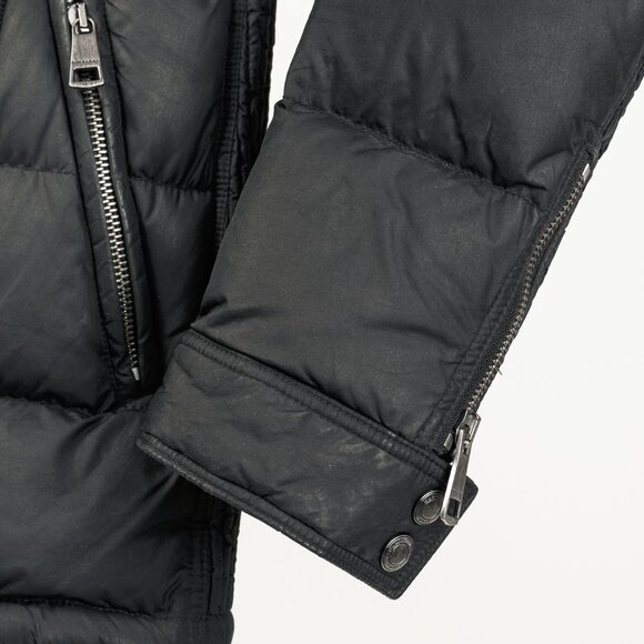 Burberry Brit Charcoal Leather-Trim Belted Puffer Jacket - Picture 6 of 16